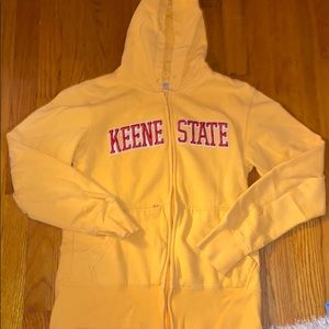 keene state full zip hoodie🧡